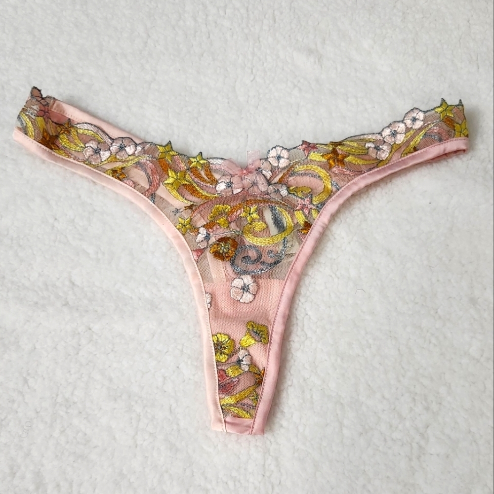 New!For Love and Lemons Swirly Star High Waist Thong Panty - Picture 5 of 12
